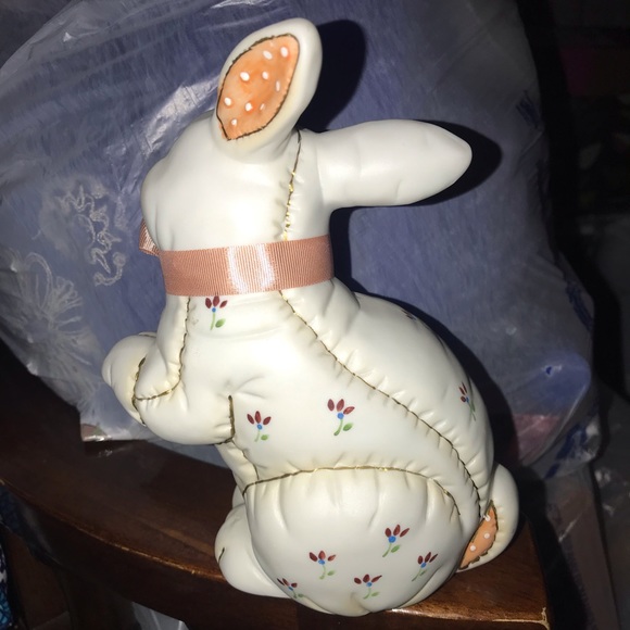 NWT Vintage Lefton Patwork Foral Bunny - Picture 4 of 12